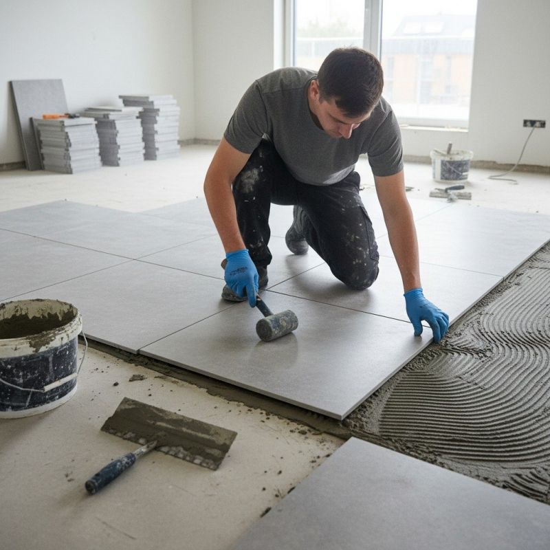 Travertine Floor Installation